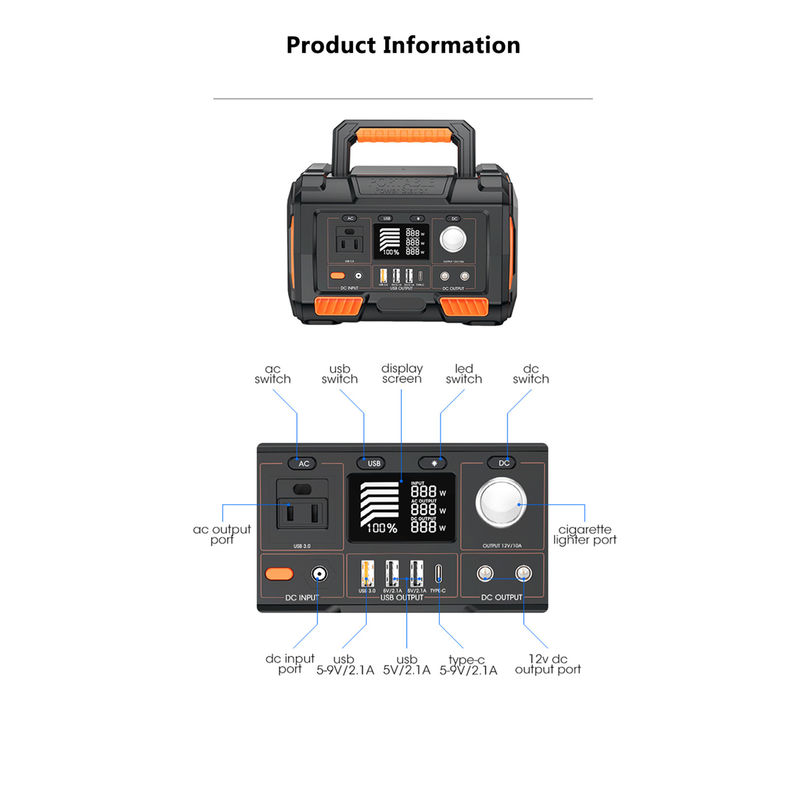 Home Outdoor Emergency Battery Backup Solar Charger Portable Generator Power Station