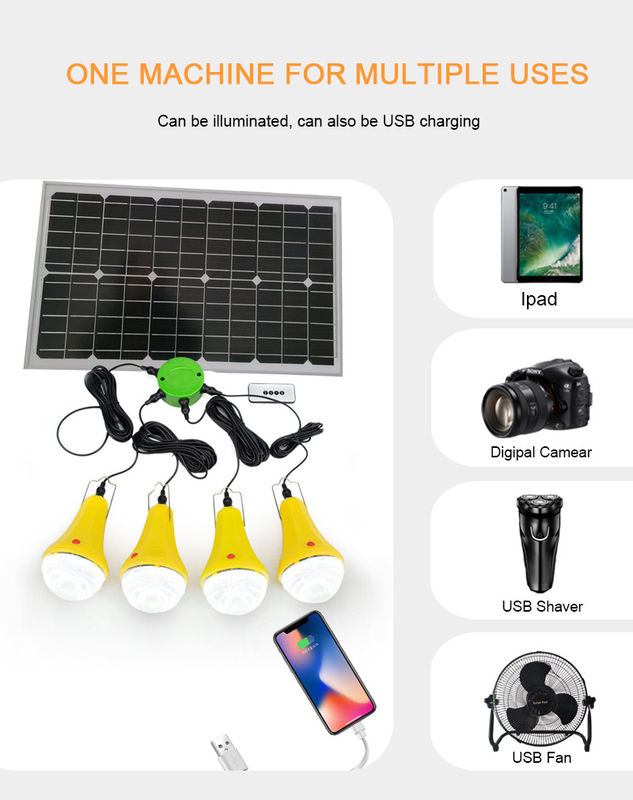 SRE-98G-4L Solar Powered LED Lights High Light Intensity 3-6V Mini Battery Power System