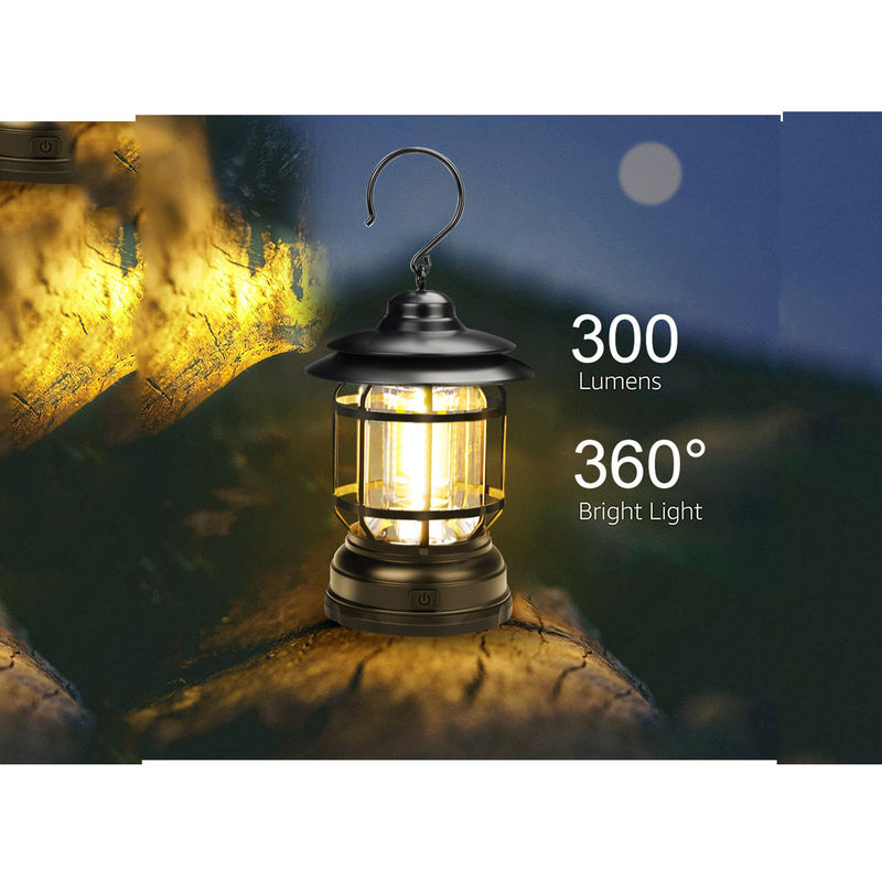 Mini Retro Solar Garden Light Tent Lamp Compact Size Outdoor Led 13*12*20cm