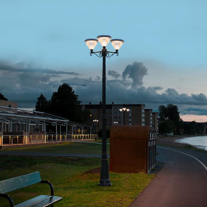 High Quality LED Pole Posts Garden Lamp Solar Pillar Lawn Light
