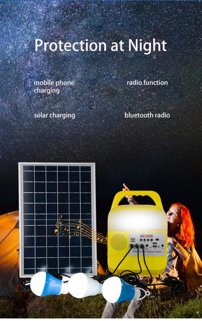 Portable Solar Lighting System with Mobile Phone Charger, Suitable for Home and Camping