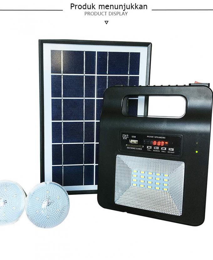 Solar Home Power System Lighting with Radio Bluetooth Outdoor Camping Power Outage Emergency Lights
