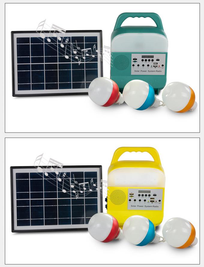 Portable Solar Small System Can Be Rechargeable LED Bulb Outdoor Emergency Backup Power Supply