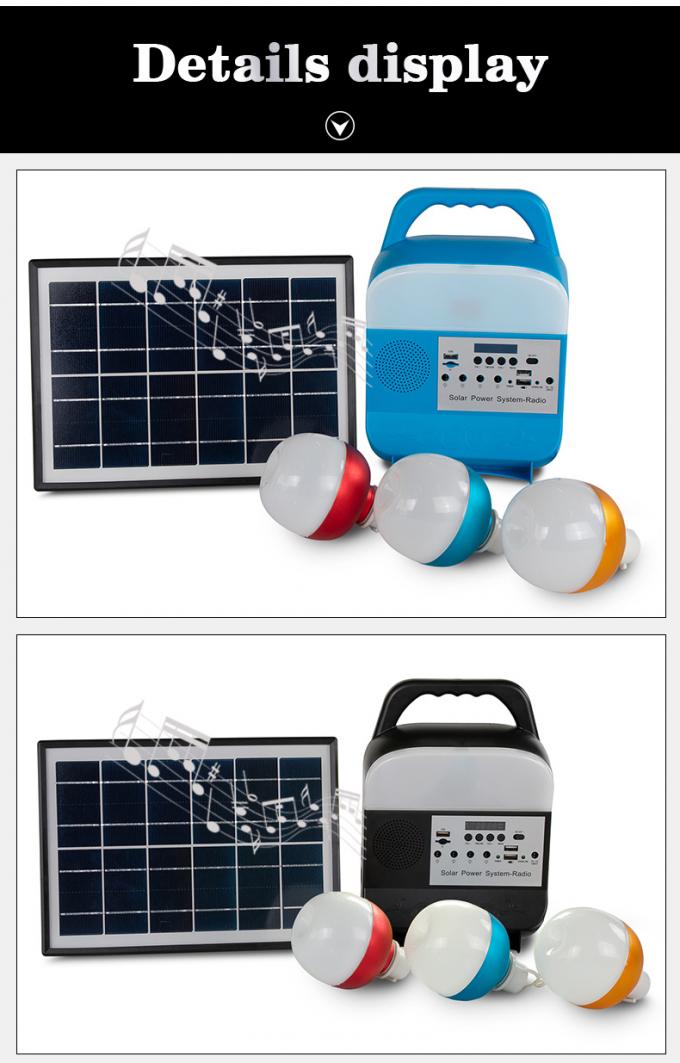 Portable Solar Small System Can Be Rechargeable LED Bulb Outdoor Emergency Backup Power Supply