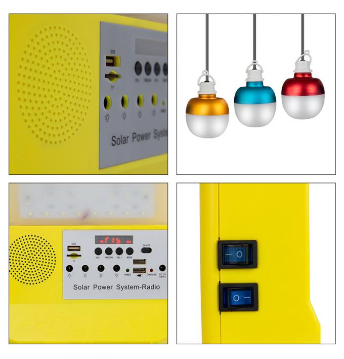 Small Solar Lighting System Outdoor Emergency with Radio Bluetooth Speaker Mobile Power Lamp
