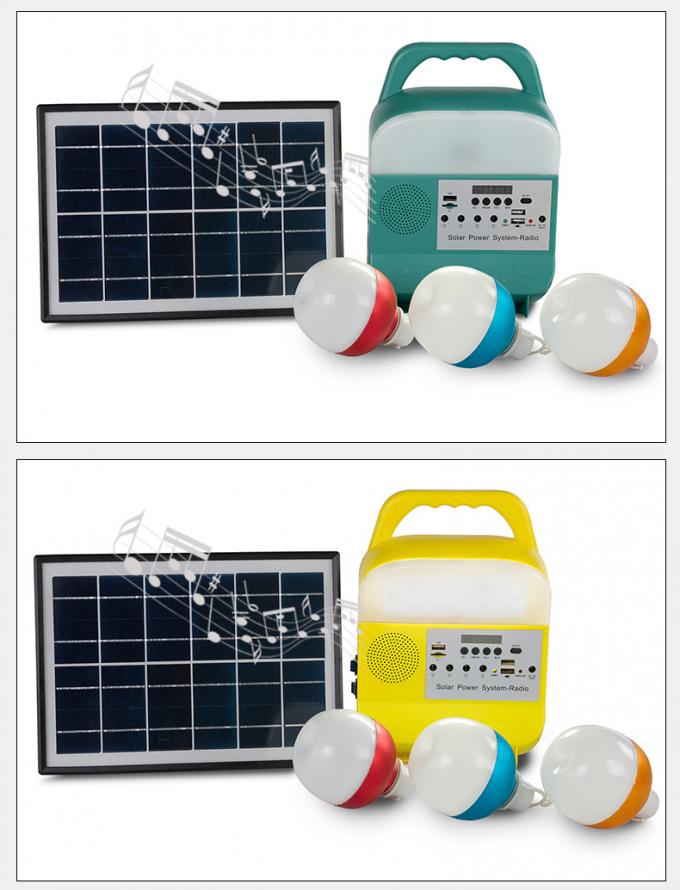Small Solar Lighting System Outdoor Emergency with Radio Bluetooth Speaker Mobile Power Lamp