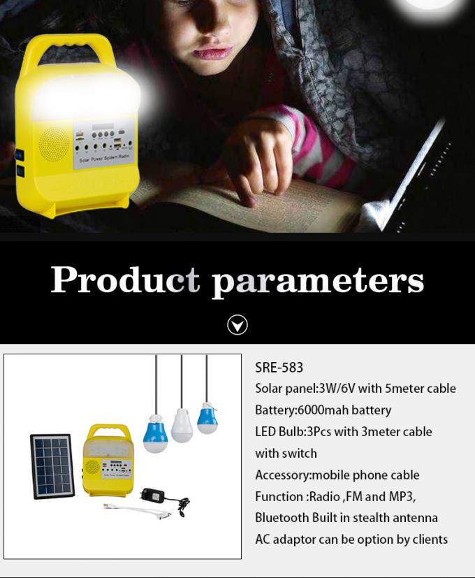 China Factory Product 5V Home Lighting Kit Power System Radio 3W 5W 10W Solar Light