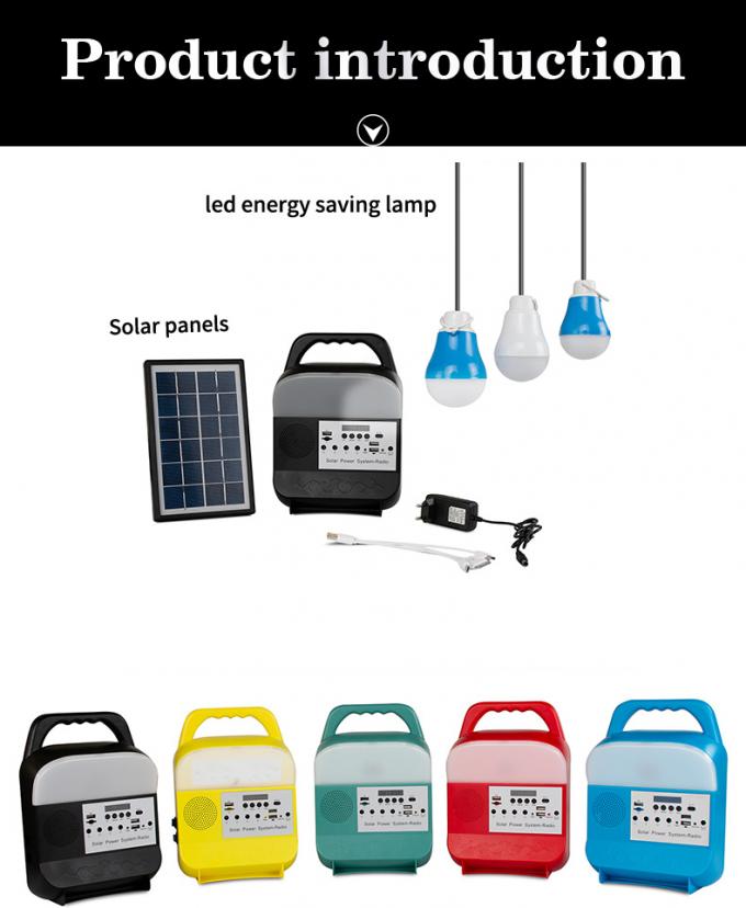 China Factory Product 5V Home Lighting Kit Power System Radio 3W 5W 10W Solar Light