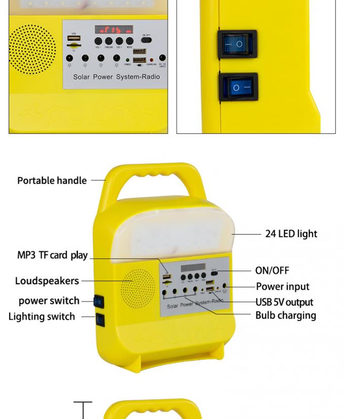 China Factory Product 5V Home Lighting Kit Power System Radio 3W 5W 10W Solar Light