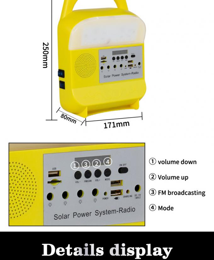 China Factory Product 5V Home Lighting Kit Power System Radio 3W 5W 10W Solar Light