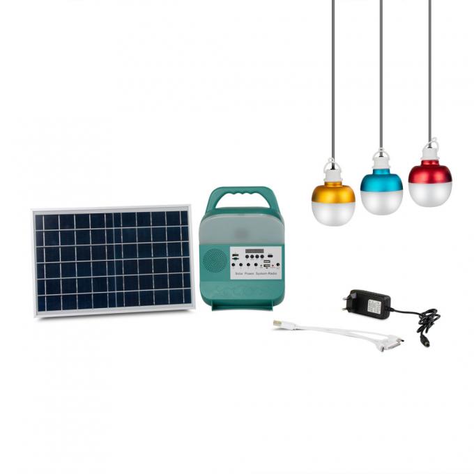 Solar Lighting System with Radio FM Bluetooth USB 5m Cable Solar Lights Good Price High Quality Solar Lights
