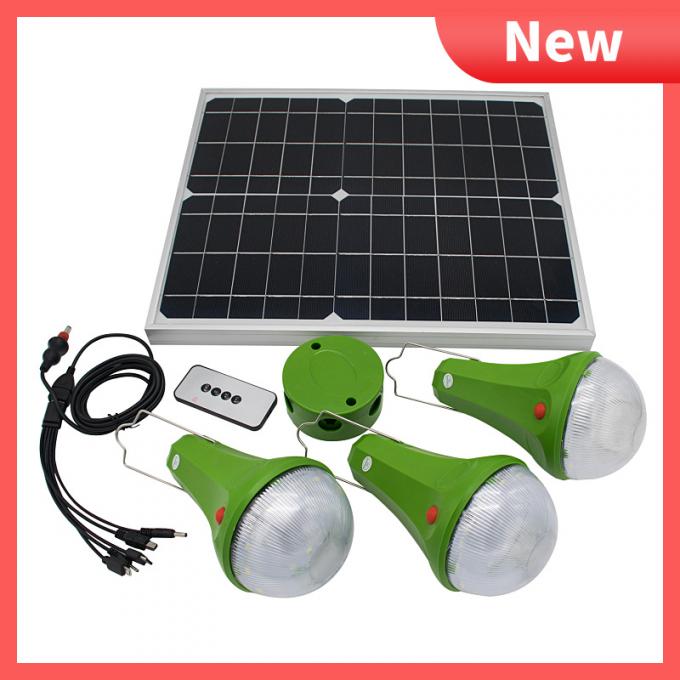 Solar Lighting Kit Panel 6W 6V LED Bulb Lamps