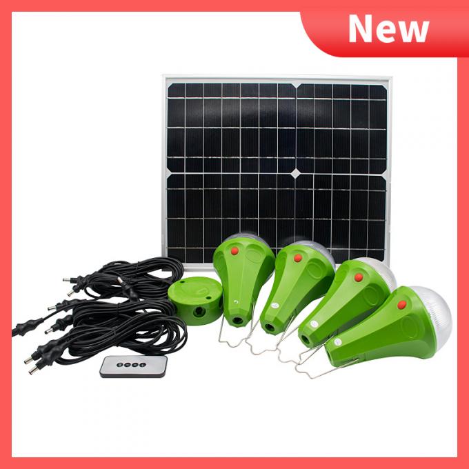 Solar Lighting Kit Panel 6W 6V LED Bulb Lamps