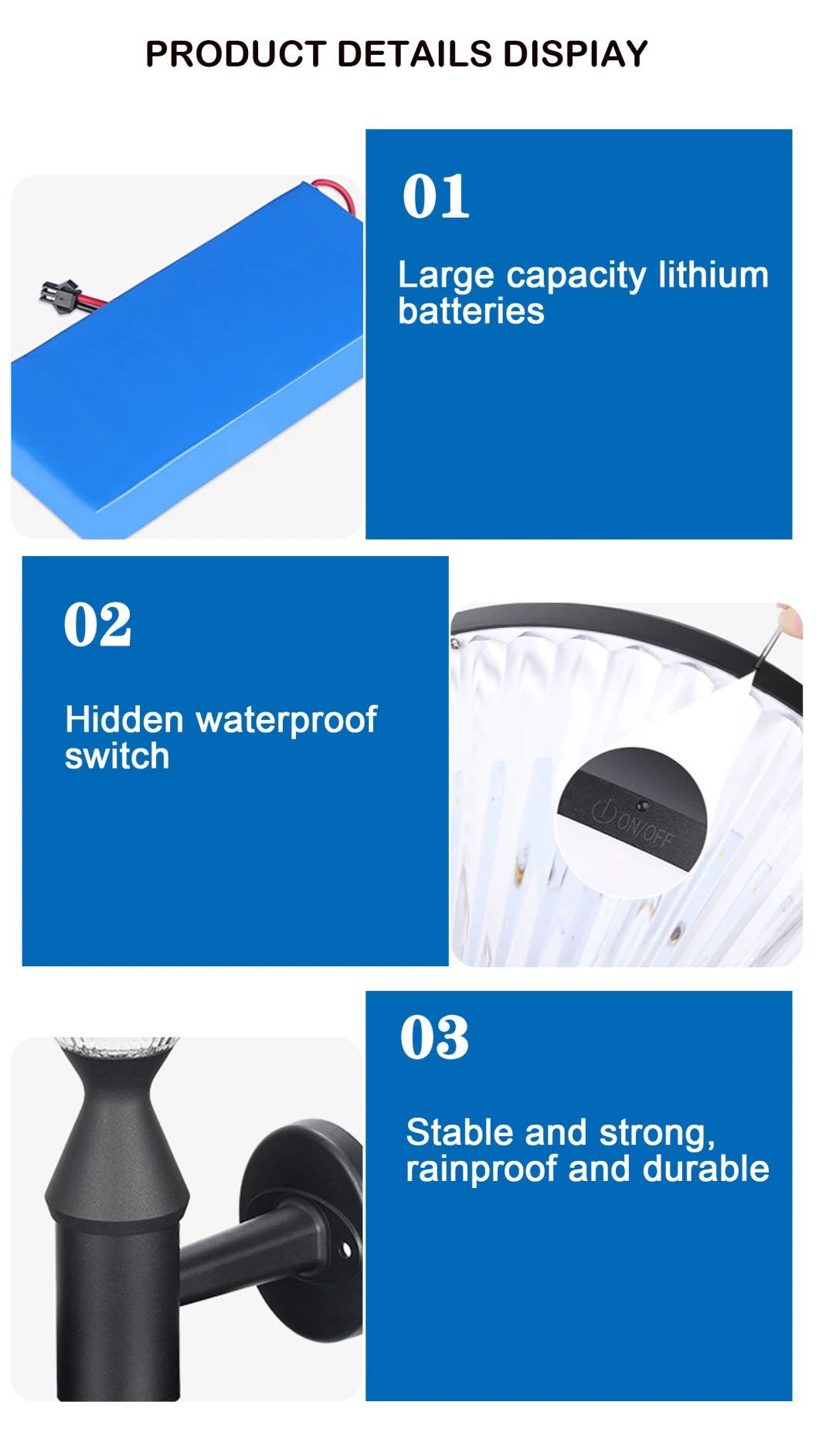 DC 6V High Brightness 5w Solar Wall Light Outdoor Wireless Safety Lamp SMD2835 2