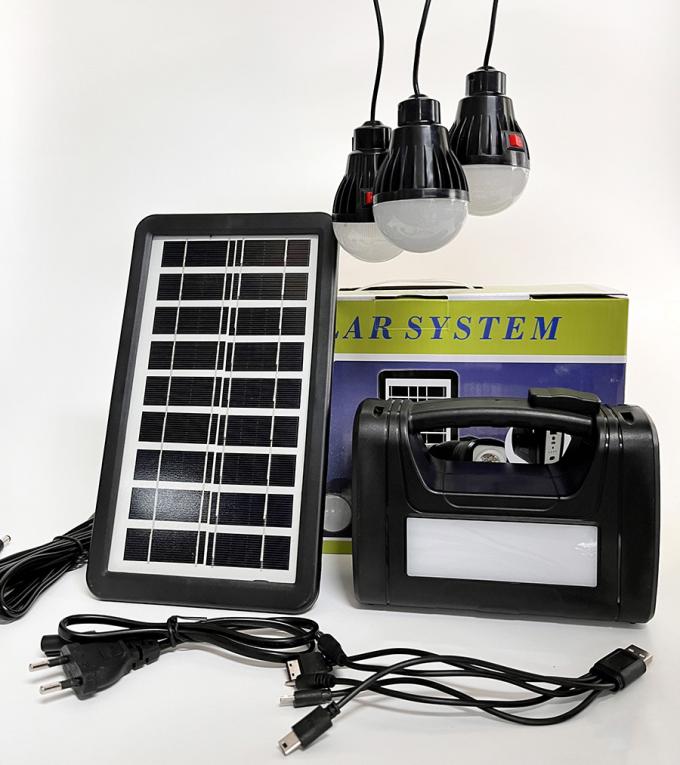 Outdoor Camping Solar Led Light Kits Mobile Charging 10W Panel System Mini