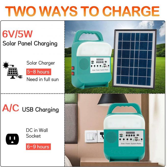 Waterproof Bright Solar Powered Camping Lights Emergency Lighting USB